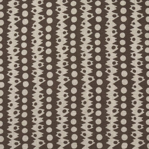 Trickledown Brown On Natural 181553 by Schumacher Fabric