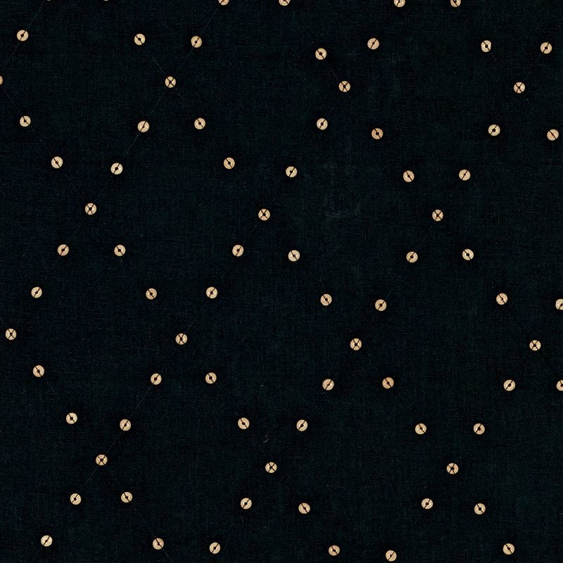 Samoa Diamond Black 69080 by Schumacher Fabric Tribal-Chic 75% Linen, 22% Wooden, 3% Spun - Horizontal: 6 and Vertical: 8.5 53.5 - Fabric Carolina -
