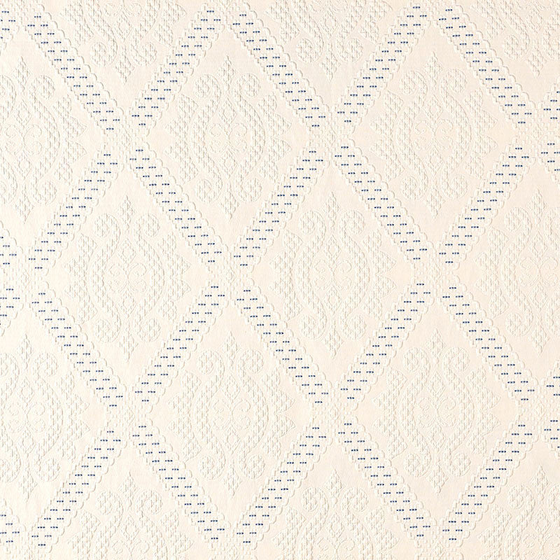 Eugenie Ivory / Bleu 69131 by Schumacher Designer Fabric COUNTRY CHIC See Sample ITALY MEDIUM DUTY </p><p>Repeat: Horizontal: 6 3/8" (16CM) and Vertical: 16 1/2" (42CM) 51" WIDE (130CM) - Swanky Fabrics -