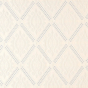 Eugenie Ivory / Bleu 69131 by Schumacher Fabric