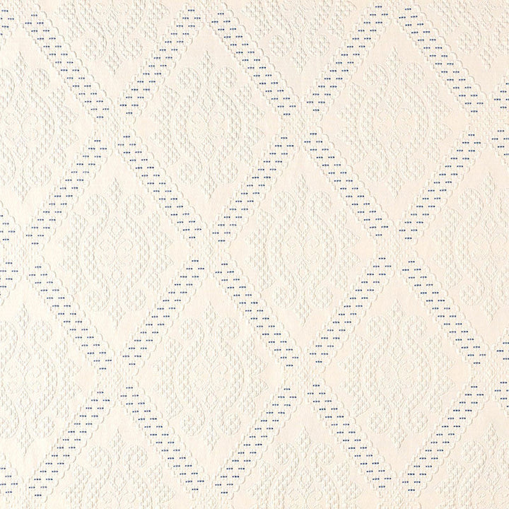 Eugenie Ivory / Bleu 69131 by Schumacher Fabric Schumacher Fabric Eugenie Ivory / Bleu 69131Fabric COTTON 100% ITALY </p><p>Repeat: H: HORZ. 6 3/8" (16CM) , V: VERT. 16 1/2" (42CM) 51 - Fabric Carolina -