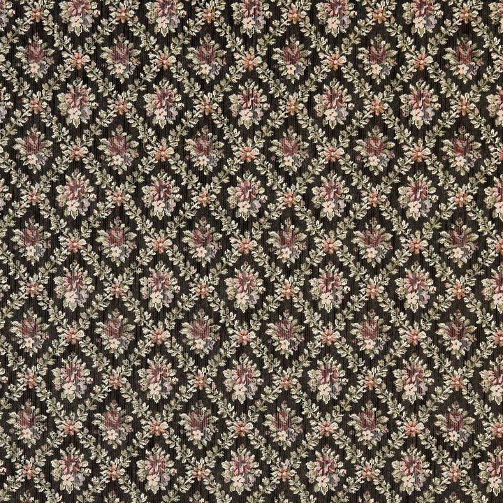 6916 Ebony by Charlotte Fabric Glorious Gardens 70% Polyester, 30% Cotton Asia Exceeds 100,000 Wyzenbeek Rubs (Heavy Duty) Horizontal: 4.5" x Vertical: 4.5" 54 Inches - Fabric Carolina -