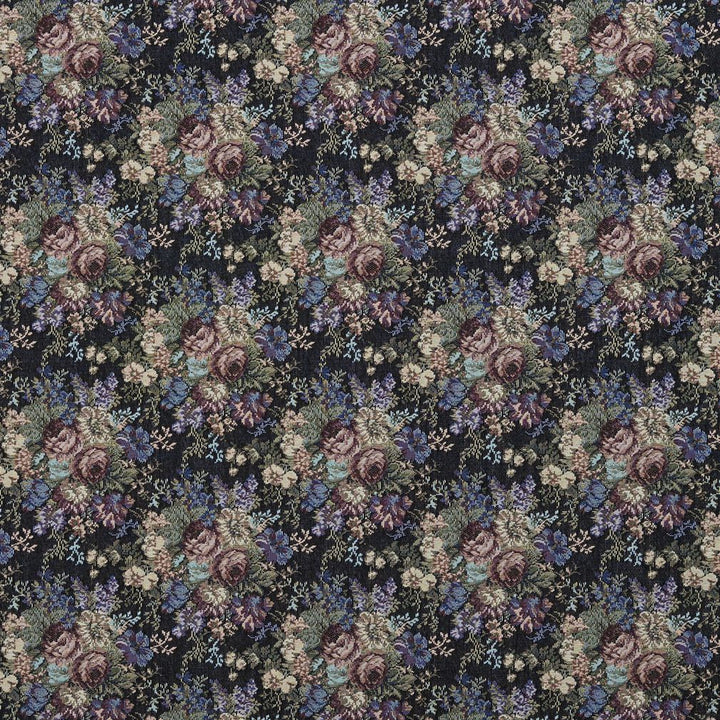 6927 Ebony Rose by Charlotte Fabric Glorious Gardens 80% Polyester, 20% Cotton Asia Exceeds 100,000 Wyzenbeek Rubs (Heavy Duty) Horizontal: 10.0" x Vertical: 7.0" 54 Inches - Fabric Carolina -