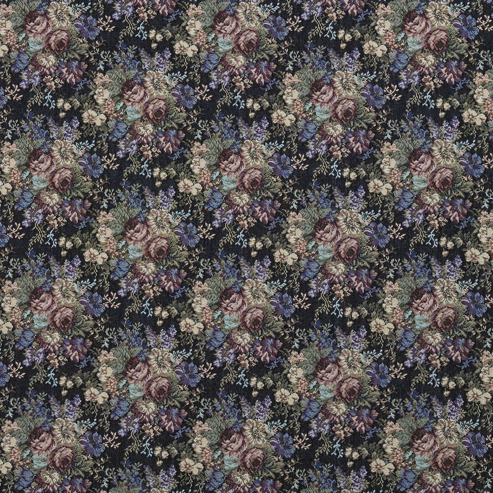 6927 Ebony Rose by Charlotte Designer Fabric Glorious Gardens 80% Polyester, 20% Cotton Asia Exceeds 100,000 Wyzenbeek Rubs (Heavy Duty) Horizontal: 10.0" x Vertical: 7.0" 54 Inches - Swanky Fabrics -