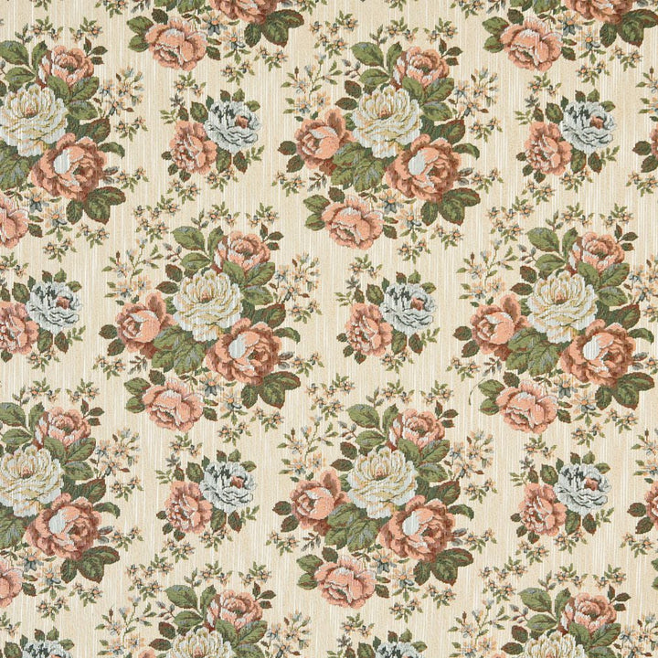 6931 Coral by Charlotte Fabric Glorious Gardens 70% Polyester, 30% Cotton Asia Exceeds 100,000 Wyzenbeek Rubs (Heavy Duty) Horizontal: 13.5" x Vertical: 13.5" 54 Inches - Fabric Carolina -
