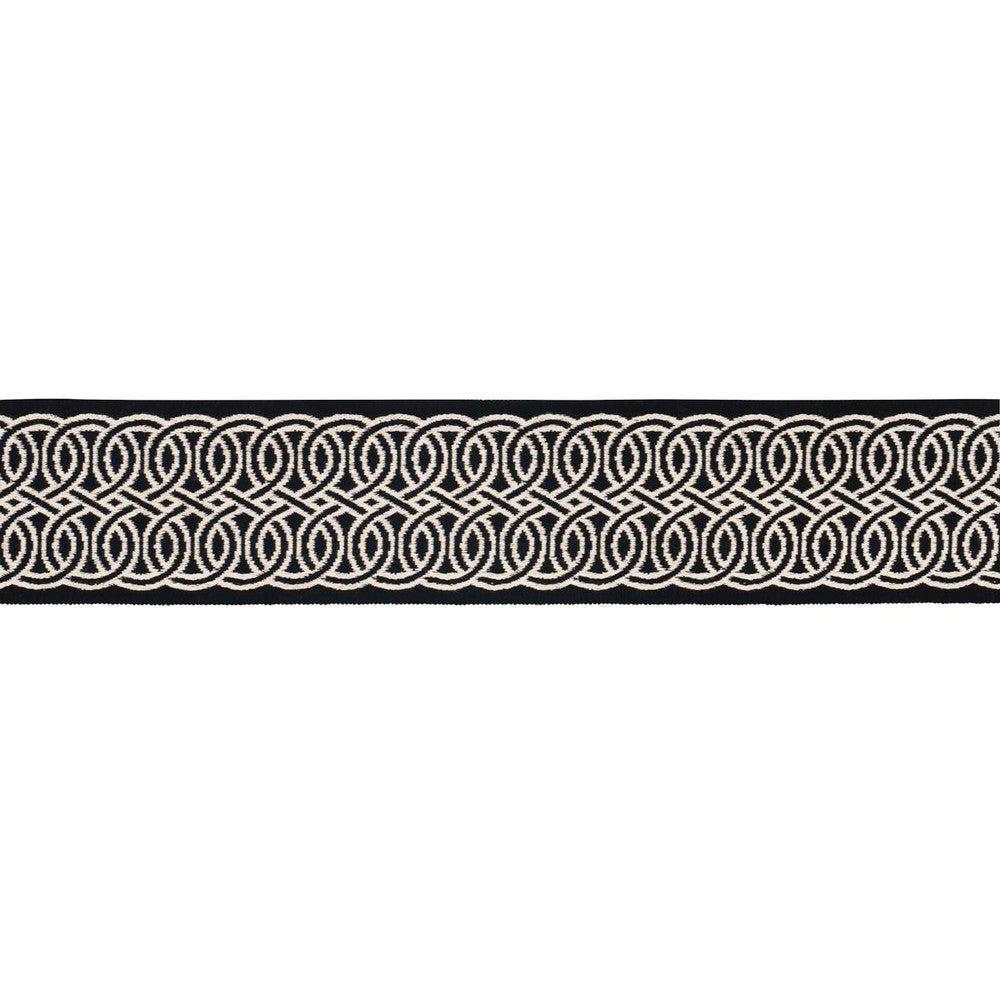 Infinito Indoor/Outdoor Black 83540 by Schumacher Designer Trim Statement Trims - Swanky Fabrics -