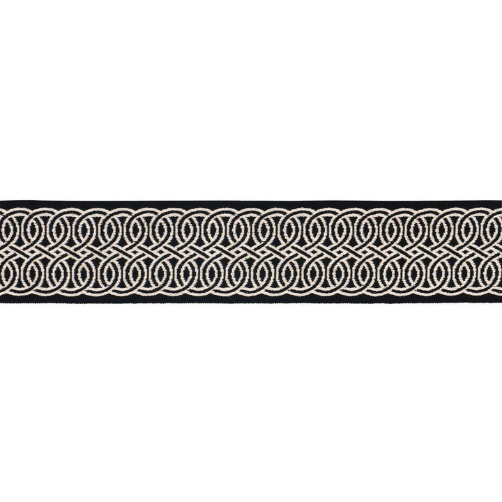 Infinito Indoor/Outdoor Black 83540 by Schumacher Designer Trim Statement Trims - Swanky Fabrics -