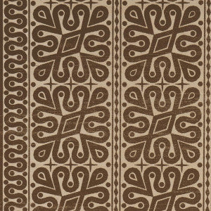 Borneo Grasscloth Brown 5015410 by Schumacher Wallpaper