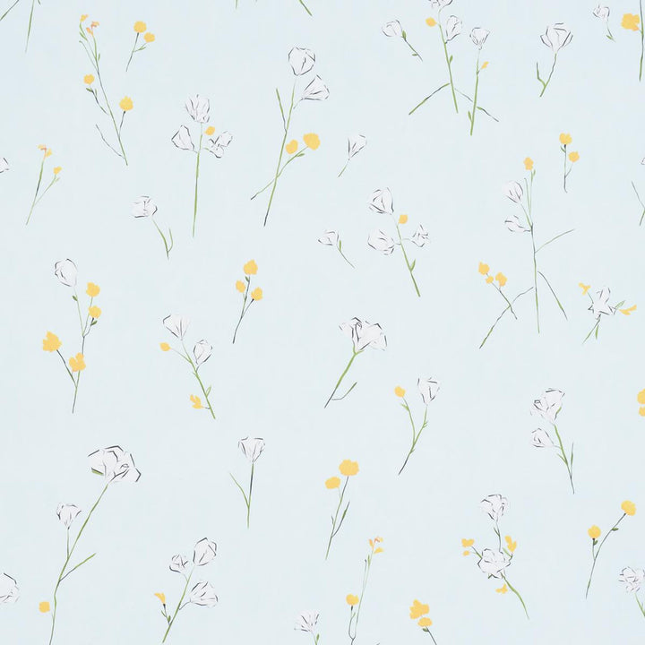 Alex'S Floral Mist Blue 5016401 by Schumacher Wallpaper Schumacher Design Lab 54.0" - Fabric Carolina -