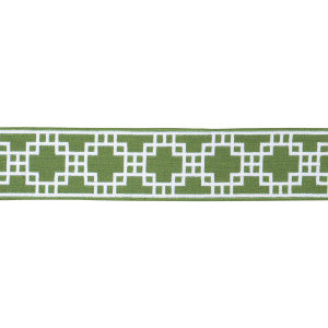 Squared Away Trellis Tape Green 83590 by Schumacher Trim