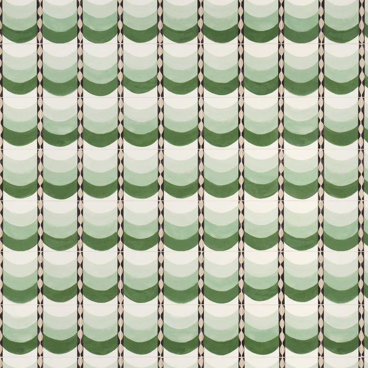 Sintra Green 5015351 by Schumacher Wallpaper Celerie Kemble 9.0" - Fabric Carolina -