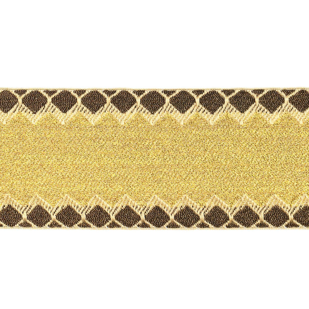 Allure Metallic Tape Gold 83562 by Schumacher Trim Statement Trims 2.25" - Fabric Carolina -