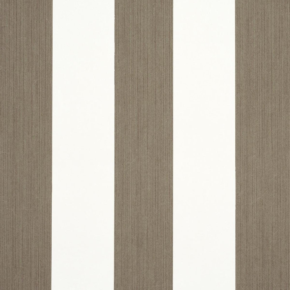 Edwin Stripe Wide Mocha 5013621 by Schumacher Wallpaper Perennial Favorites 4.5" - Fabric Carolina -