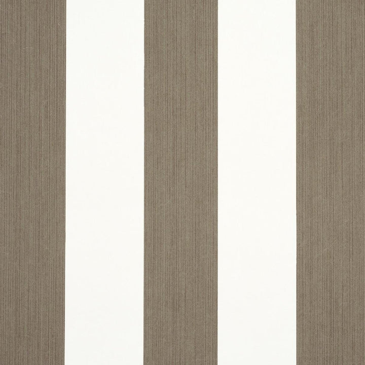 Edwin Stripe Wide Mocha 5013621 by Schumacher Wallpaper Perennial Favorites 4.5" - Fabric Carolina -