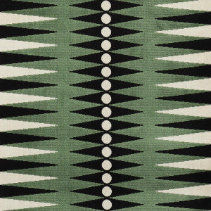 Backgammon Cut Velvet Green 83202 by Schumacher Fabric