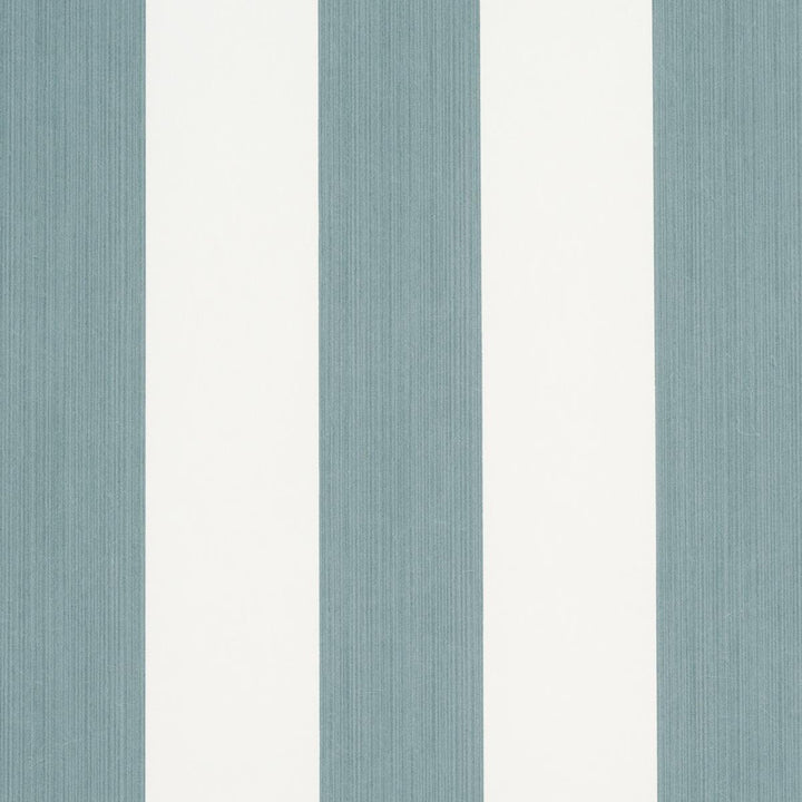Edwin Stripe Wide Teal 5013623 by Schumacher Wallpaper Perennial Favorites 4.5" - Fabric Carolina -