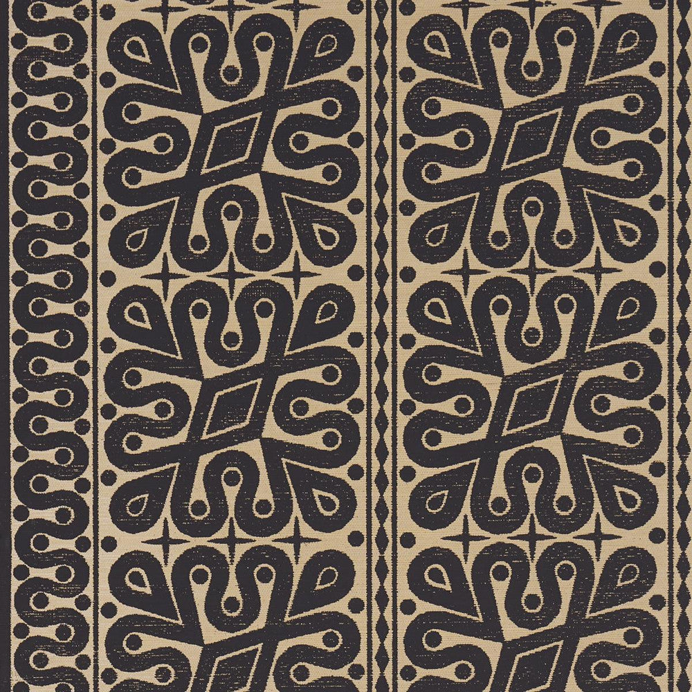 Borneo Grasscloth Black 5015412 by Schumacher Wallpaper Celerie Kemble 34.0" - Fabric Carolina -