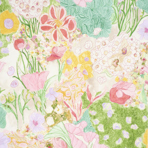 Frank'S Garden Pink & Green 5016421 by Schumacher Wallpaper