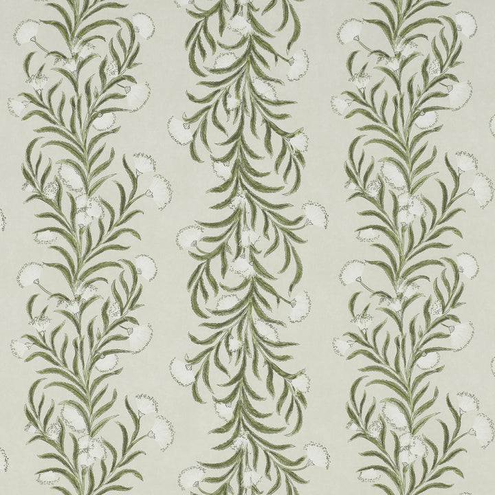 Tasmanian Mimosa Ivory & Green 5015362 by Schumacher Wallpaper Celerie Kemble 18.0" - Fabric Carolina -