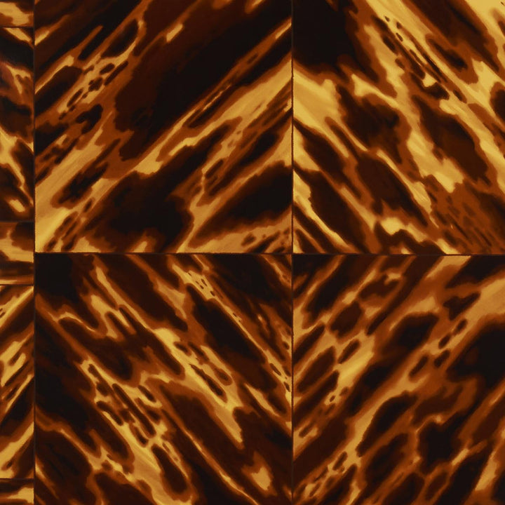 Tortoise Shell Natural 5015370 by Schumacher Wallpaper Celerie Kemble 27.0" - Fabric Carolina -