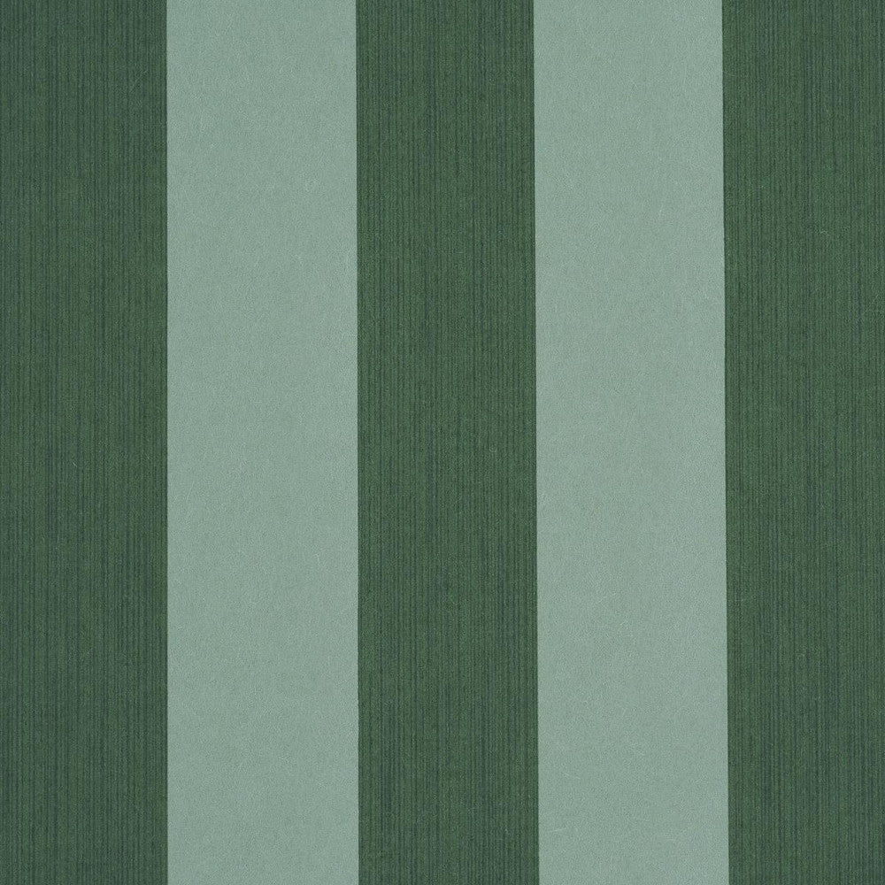 Edwin Stripe Wide Dark Green 5013624 by Schumacher Wallpaper Perennial Favorites 4.5" - Fabric Carolina -