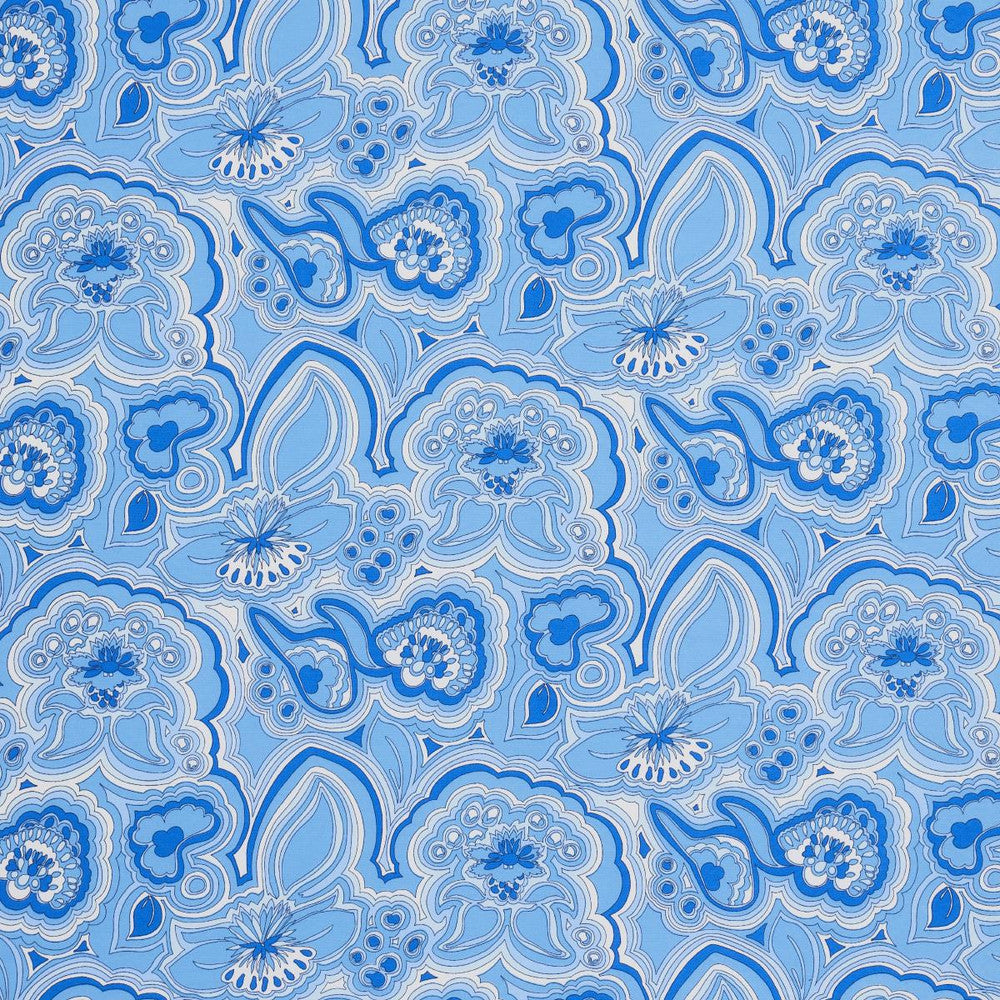 Morning Sunrise Indoor/Outdoor Horizon Blue 181060 by Schumacher Fabric Trina Turk 18.0" - Fabric Carolina -