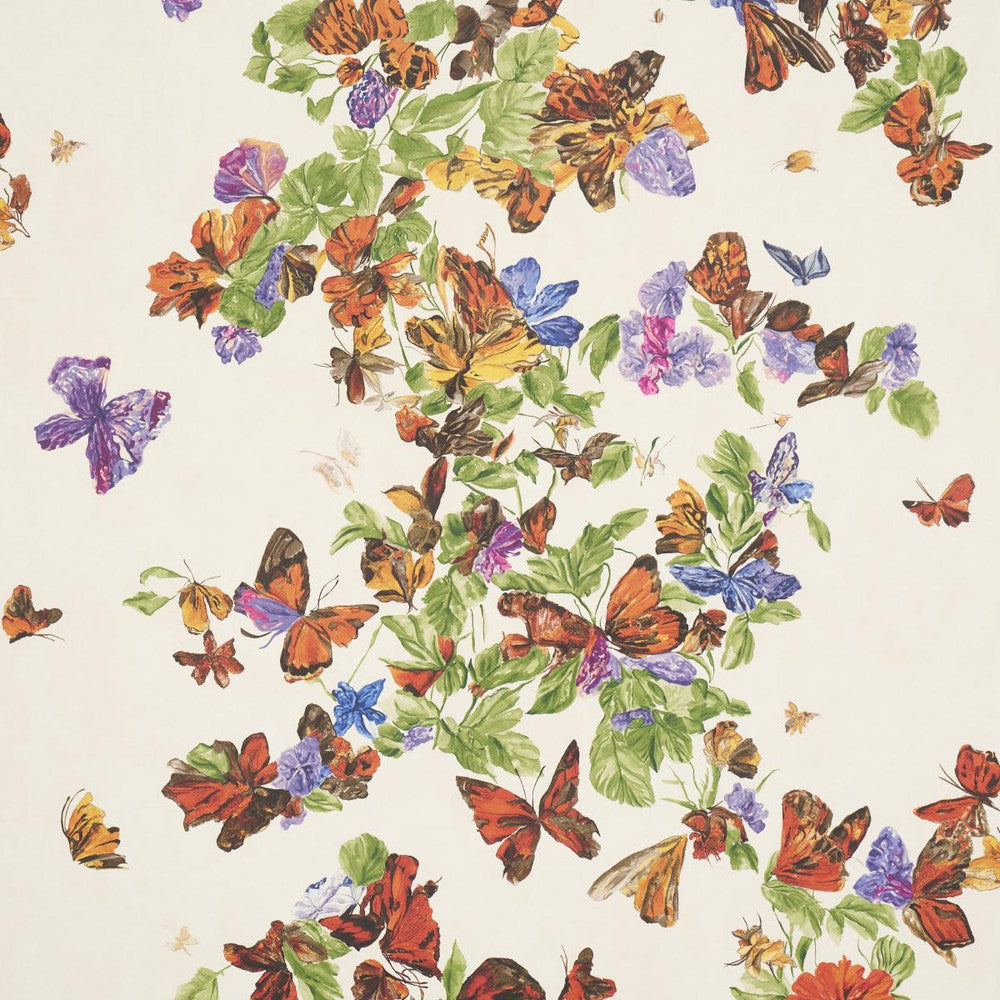 Pyne Butterfly Monarch Orange 5016380 by Schumacher Wallpaper Schumacher Design Lab 27.0" - Fabric Carolina -