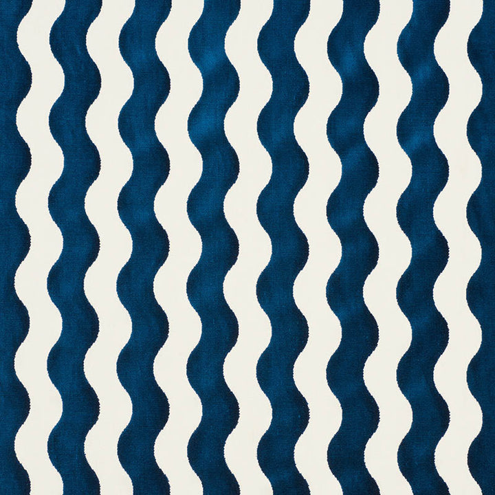 The Wave Velvet Navy 69423 by Schumacher Fabric CUT & PATTERNED VELVETS COTTON 66% RAYON 34% UNITED STATES OF AMERICA WYZENBEEK 60,000 </p><p>Repeat: Horizontal: 3 1/4" (8CM) and Vertical: 3 1/2" (9CM) 50.5 - Fabric Carolina -