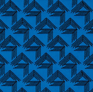 V Step Cobalt 69431 by Schumacher Fabric
