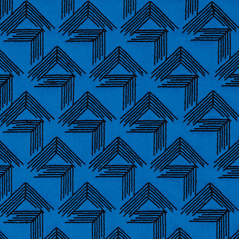 V Step Cobalt 69431 by Schumacher Fabric MILES REDD See Sample INDIA MEDIUM DUTY </p><p>Repeat: Horizontal: 2" (5CM) and Vertical: 6 1/4" (16CM) 50 5/8" (129CM) - Fabric Carolina -