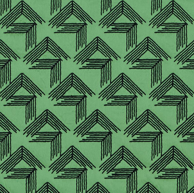 V Step Loden 69432 by Schumacher Fabric Miles-Redd 38% Cotton, 30% Spun, 26% Polywadding, 6% Spun Martindale 16,000 Horizontal: 2 and Vertical: 6.25 50.625 - Fabric Carolina -