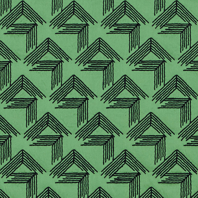 V Step Loden 69432 by Schumacher Fabric MILES REDD COTTON 38% SPUN VISCOSE 30% INDIA MARTINDALE 16,000 </p><p>Repeat: Horizontal: 2" (5CM) and Vertical: 6 1/4" (16CM) 50.625 - Fabric Carolina -