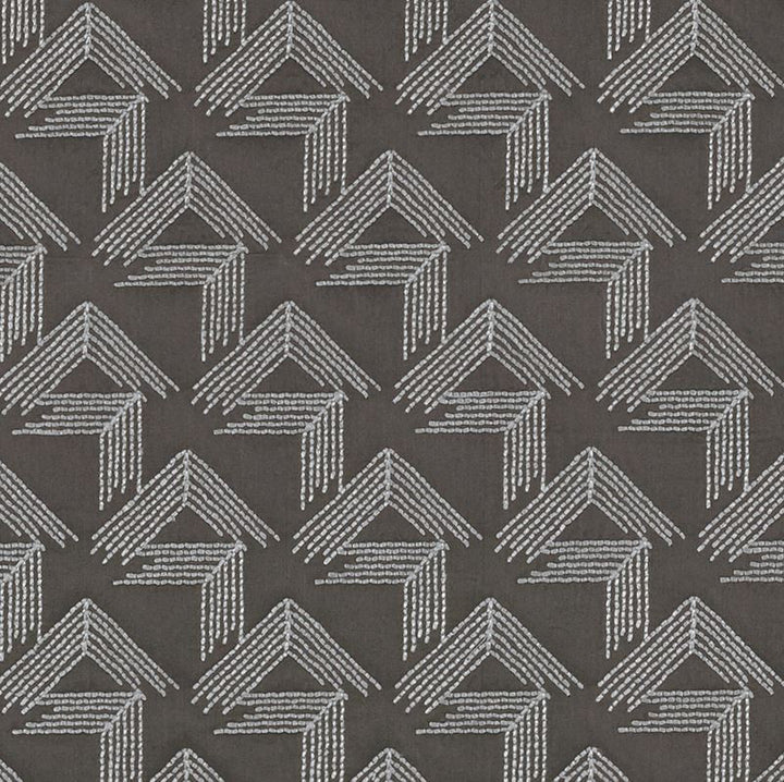 V Step Charcoal 69433 by Schumacher Fabric Miles-Redd 38% Cotton, 30% Spun, 26% Polywadding, 6% Spun Martindale 16,000 Horizontal: 2 and Vertical: 6.25 50.625 - Fabric Carolina -