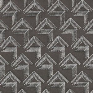 V Step Charcoal 69433 by Schumacher Fabric