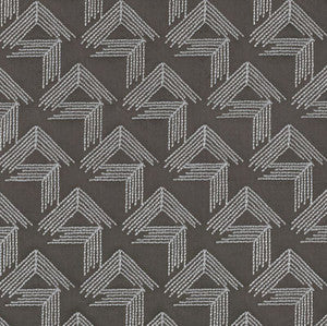 V Step Charcoal 69433 by Schumacher Fabric