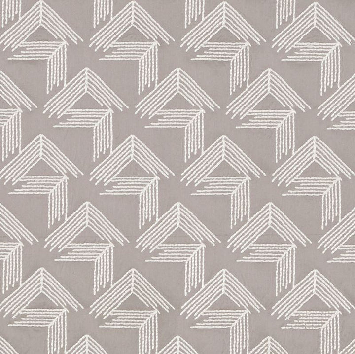 V Step Pale Grey 69434 by Schumacher Fabric Miles-Redd 38% Cotton, 30% Spun, 26% Polywadding, 6% Spun Martindale 16,000 Horizontal: 2 and Vertical: 6.25 50.625 - Fabric Carolina -