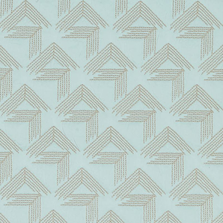V Step Ice 69435 by Schumacher Fabric Miles-Redd 38% Cotton, 30% Spun, 26% Polywadding, 6% Spun Martindale 16,000 Horizontal: 2 and Vertical: 6.25 50.625 - Fabric Carolina -