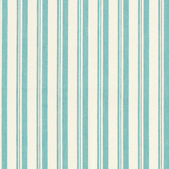 Capri Aqua/White 69444 by Schumacher Designer Fabric MILES REDD See Sample ITALY - </p><p>Repeat: Horizontal: 1 5/8" (4CM) and Vertical: - 60" (152CM) - Swanky Fabrics -
