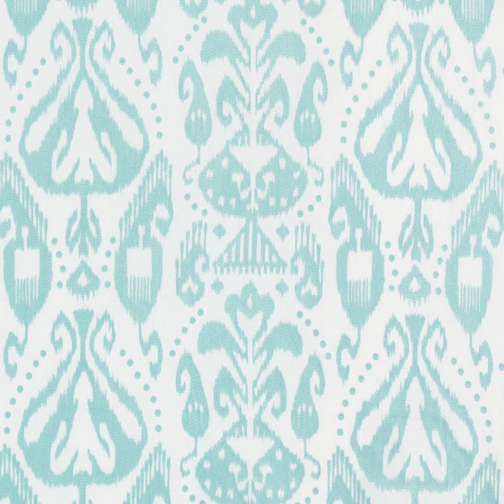 Kiva Embroidered Ikat Sky 69481 by Schumacher Designer Fabric Ikat-Collection 75% Linen, 25% Spun - Horizontal: 25.75 and Vertical: 22.25 51.875 - Swanky Fabrics -