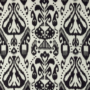 Kiva Embroidered Ikat Raven 69482 by Schumacher Fabric