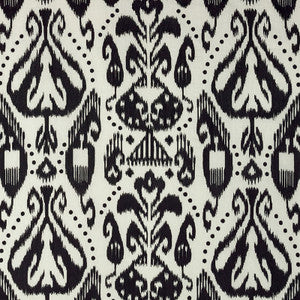 Kiva Embroidered Ikat Raven 69482 by Schumacher Fabric