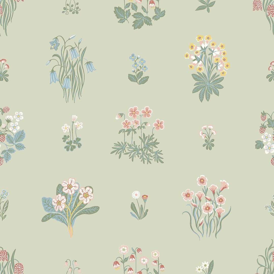 Ängsflora - Sage by Schumacher Wallcovering