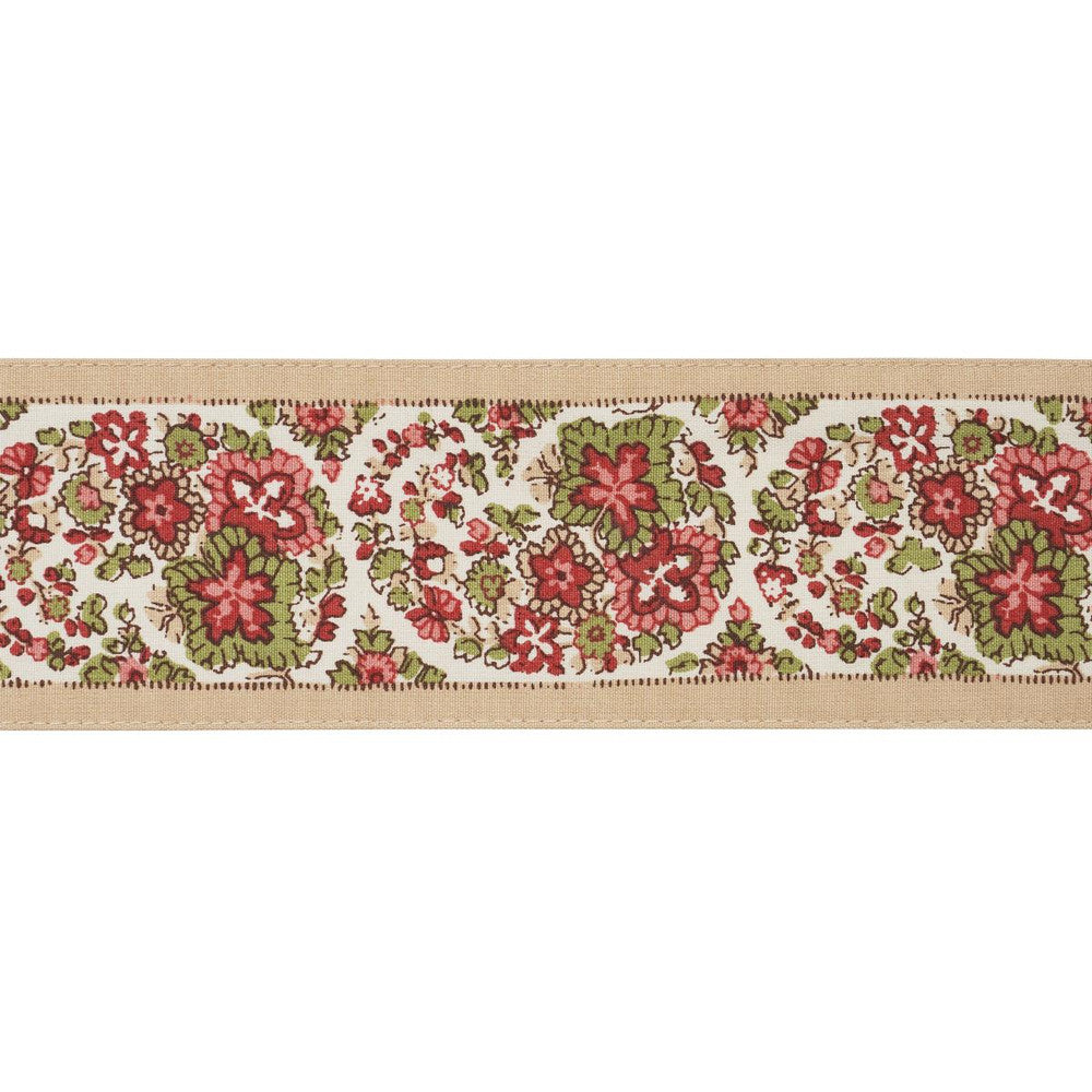 Ines Paisley Rose & Cognac 84442 by Schumacher Trim Le Max - Fabric Carolina -