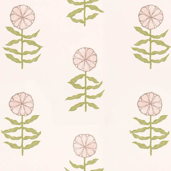 Pretty Petals Blush 5015451 by Schumacher Wallpaper Marian Mcevoy 27.0" - Fabric Carolina -