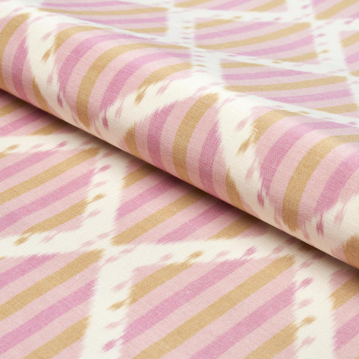 Kai Striped Ikat Pink 181292 by Schumacher Fabric Ikats 10.75" - Fabric Carolina -