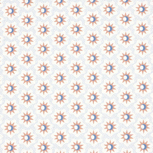 Lucie Clay & Blue 5015761 by Schumacher Wallpaper