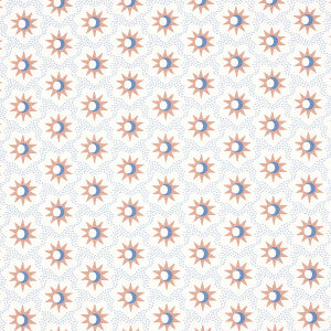 Lucie Clay & Blue 5015761 by Schumacher Wallpaper