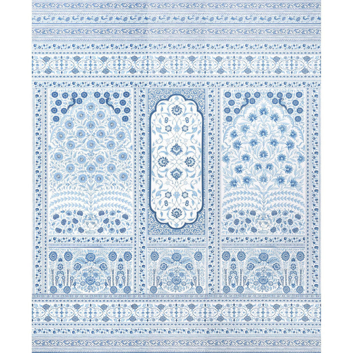 Montecito Indigo 5015830 by Schumacher Designer Wallpaper Mark D. Sikes 135.0" - Swanky Fabrics -