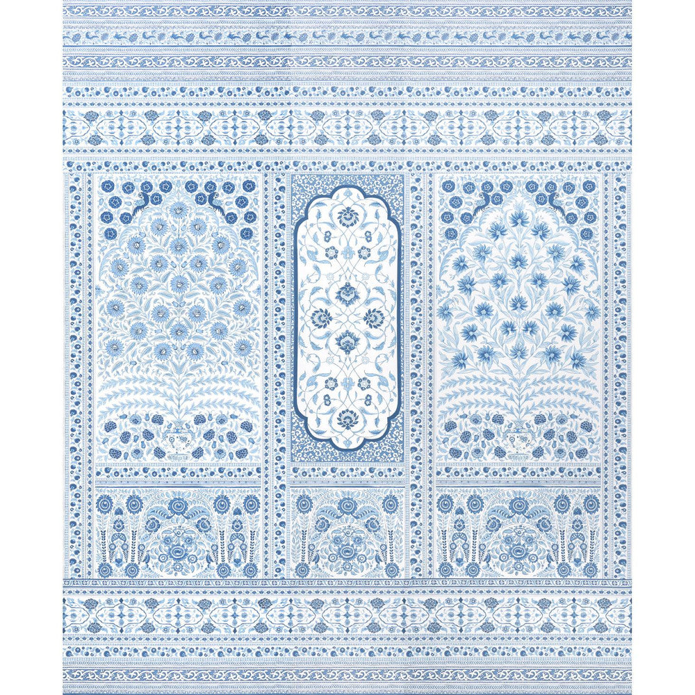 Montecito Indigo 5015830 by Schumacher Wallpaper Mark D. Sikes 135.0" - Fabric Carolina -