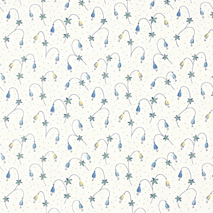 Lolly Floral Blues 5015750 by Schumacher Wallpaper Domino Effect - Fabric Carolina -